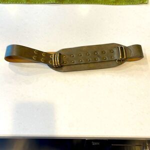 NAF NAF  collection accessories women’s belt 37 inches long and army Green.
